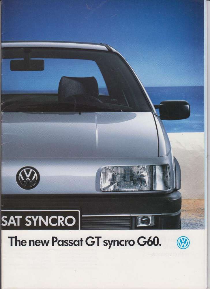 VW Passat GT syncro G60 Prospekt englisch 1989