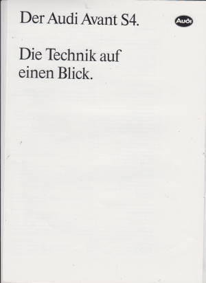 Audi Avant S4 Technik 1992