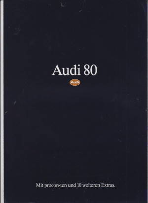 Audi 80 Autoprospekt 1988