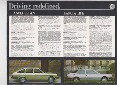 Lancia PKW Programm  Prospekt Englisch