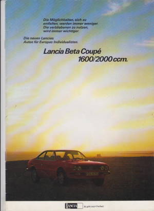 Lancia Beta Coupe  Prospekt