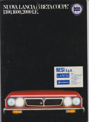 Lancia Beta Coupe Autoprospekt 80er  J.