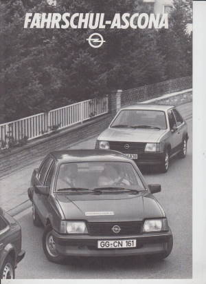 Opel Ascona Prospekt Fahrschule 1982