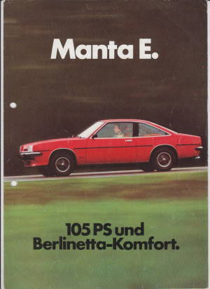 Opel Manta E Prospekt 1977