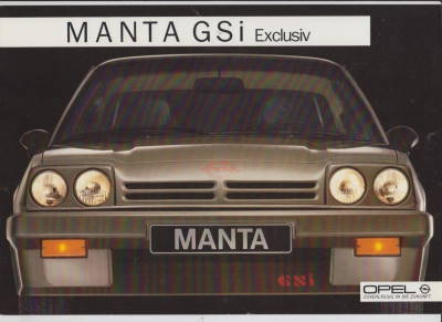 Opel Manta GSI Exclusiv Prospekt 4 - 1985