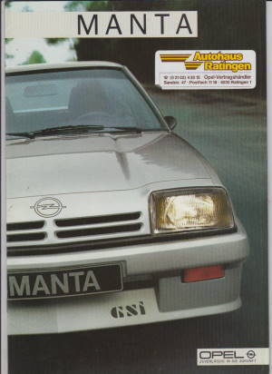 Opel Manta  1984 Prospekt