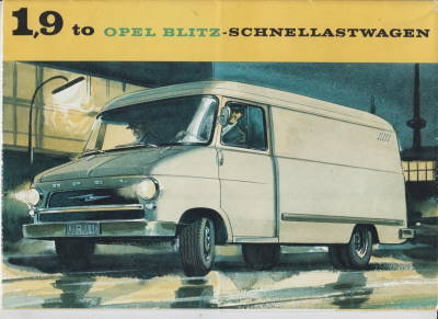 Opel Blitz LKW Prospekt 1961