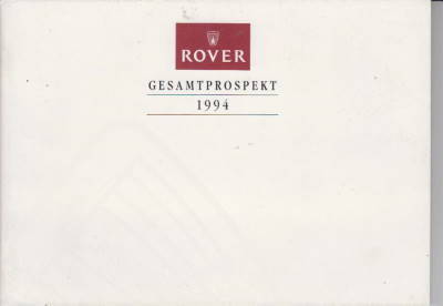 Rover PKW Programm 1994  Autoprospekt