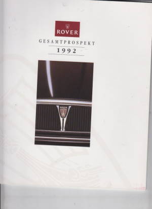 Rover PKW Programm 1992 Prospekt