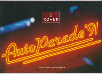 Rover PKW Programm  Prospekt 1991