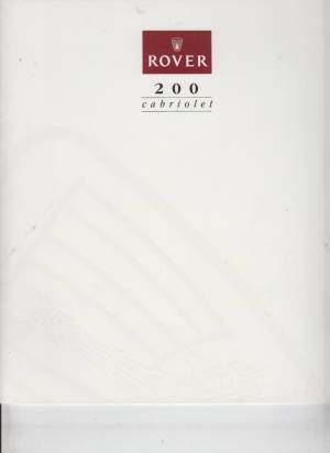 Rover 200 Cabrio Prospekt 1992