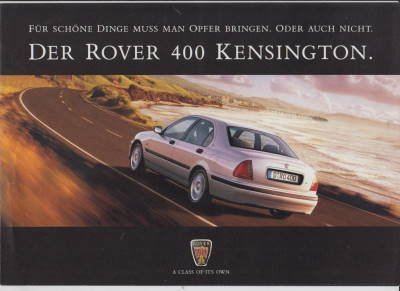 Rover 400 Prospekt 1998