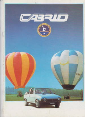 Bertone Cabrio Fiat Ritmo Prospekt 1982