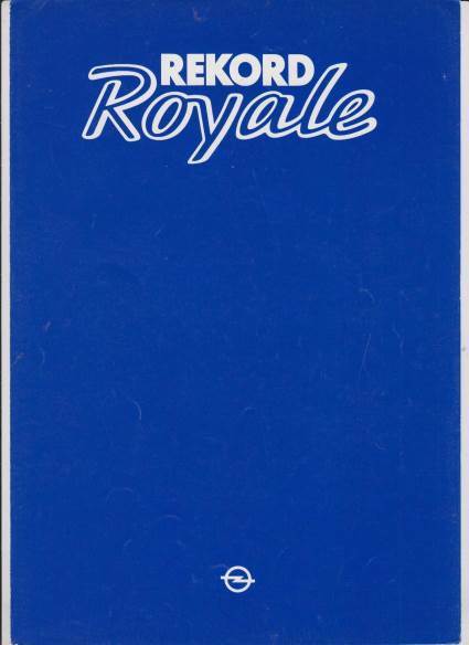 Opel Rekord E Royale Prospekt 1981