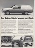 Opel Rekord Lieferwagen  Prospekt 1980