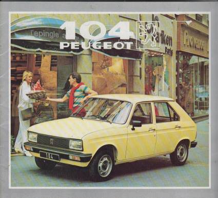 Genial Peugeot 104 Autoprospekt 1982