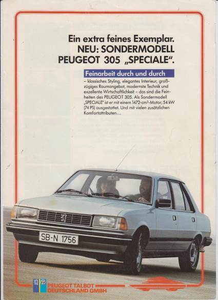 Peugeot 305 Prospekt