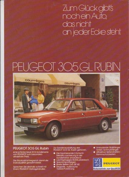 Peugeot 305 Prospekt Rubin