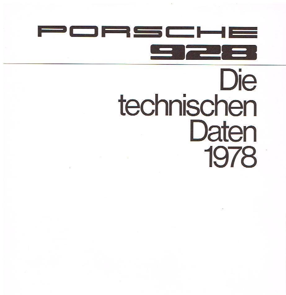 Porsche 928 Prospekt 1978 Technik