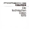 Porsche 928 Prospekt 1978 Technik
