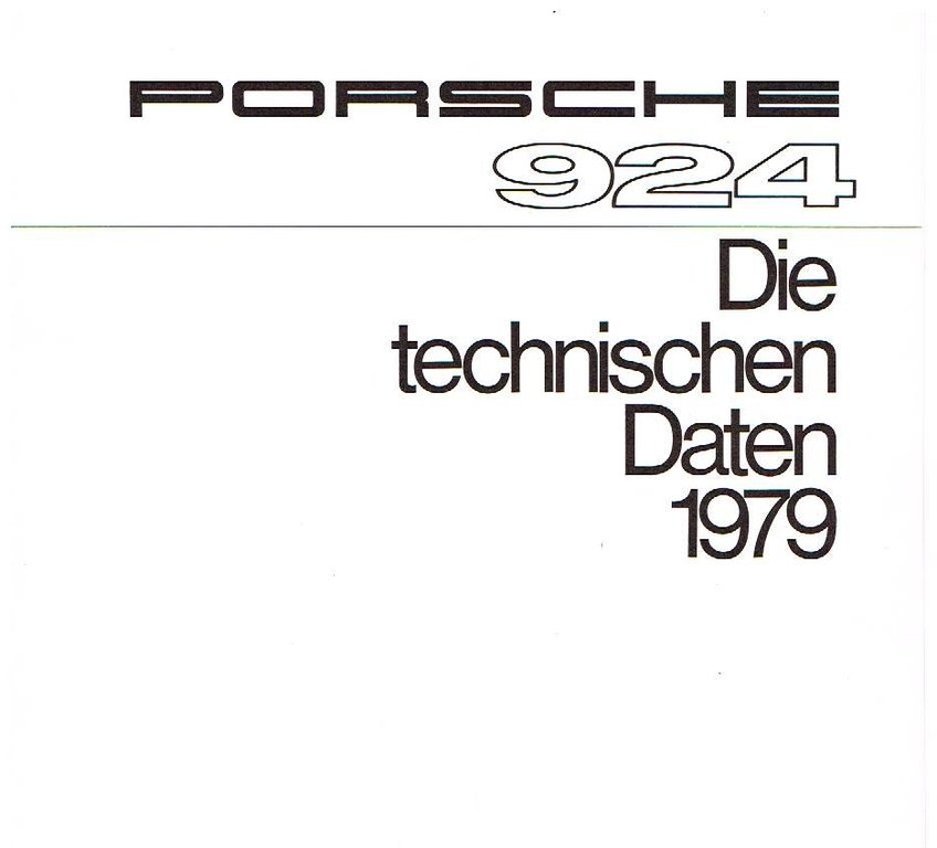 Porsche 924 Prospekt Technik 1979