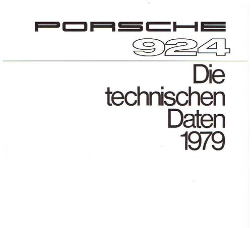 Porsche 924 Prospekt Technik 1979