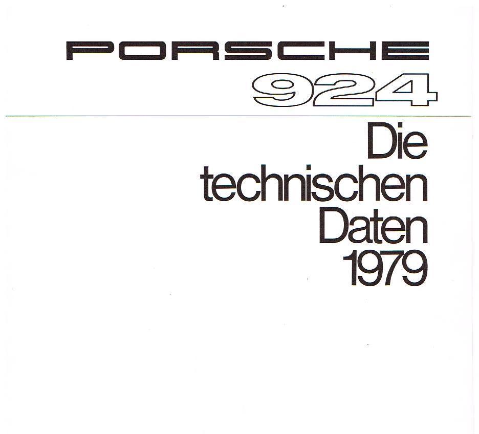 Porsche 924 Prospekt Technik 1979