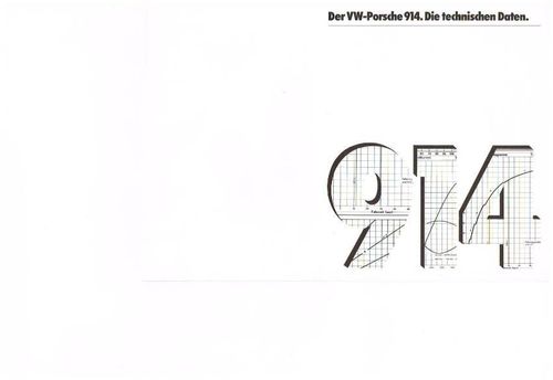 Porsche 914  Prospekt Technik 1972