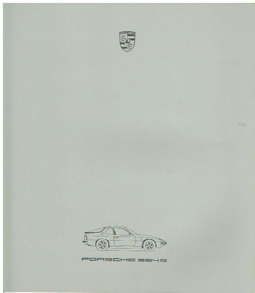 Porsche 924 S Prospekt 1985