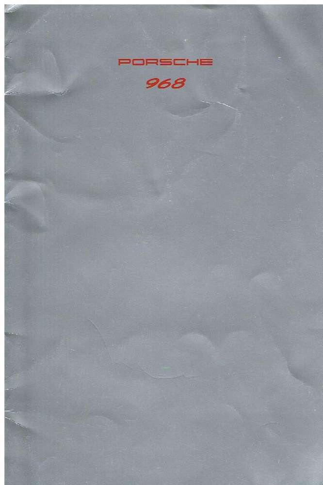 Porsche 968 Prospekt 1991