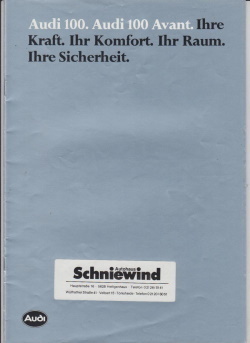 Audi 100 + Avant  Autoprospekt 1981
