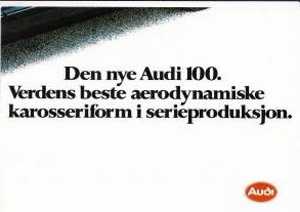 Audi 100 Autoprospekt 1982 Norwegen