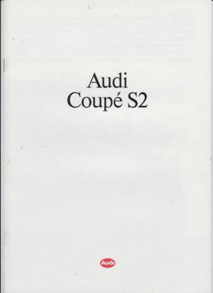 Audi Coupe S2 Autoprospekt 1990