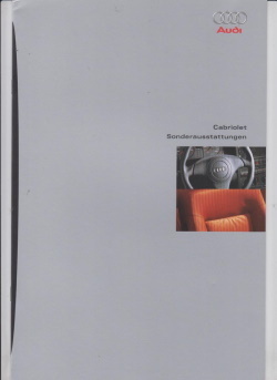 Audi Cabriolet Autoprospekt 1998 Ausstattungen