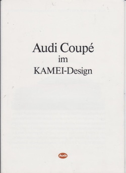 Audi Coupe Kamei Autoprospekt  1990