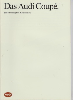 Audi Coupe Autoprospekt 1990