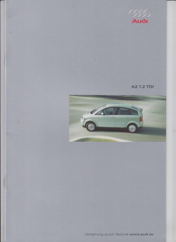 Audi A2 1,2 TDI Autoprospekt 2001
