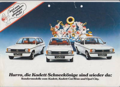 Opel Kadett C Schneekönig Autoprospekt 1979