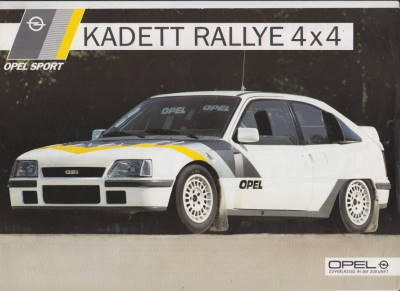Opel Kadett E Rallye 4x4 Prospekt 1985