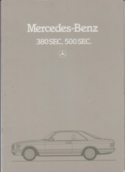 Mercedes 380 SEC 500 SEC  Autoprospekt 1981