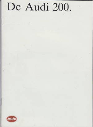 Audi 200 Autoprospekt 1984 NL