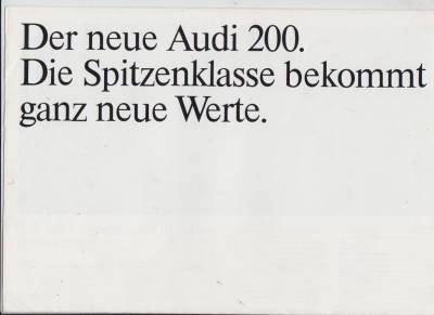 Audi 200 Prospekt 1983