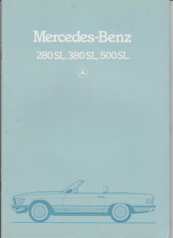 Mercedes SL  R108   Autoprospekt 1983