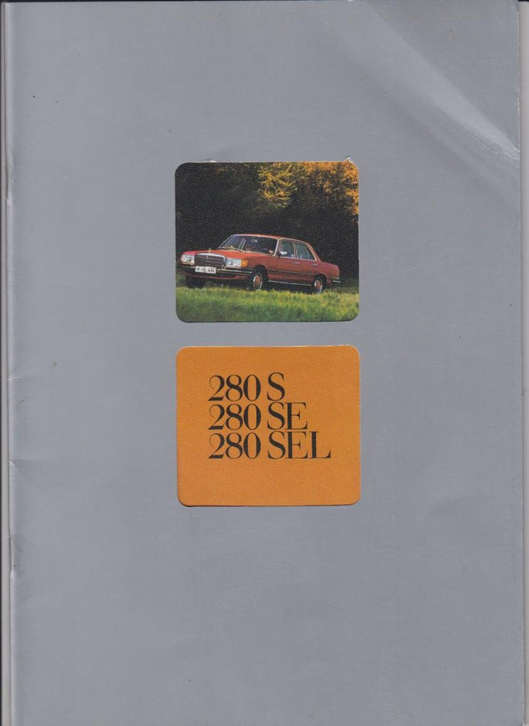 Mercedes 280 S Klasse Autoprospekt 1978