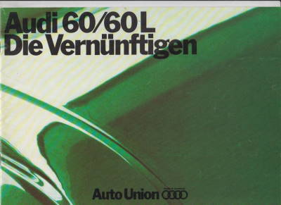 Audi 60 und 60 L  Autoprospekt 1969