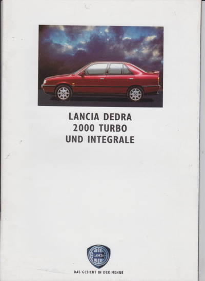 Lancia Dedra 2000 turbo Integrale Prospekt 1991