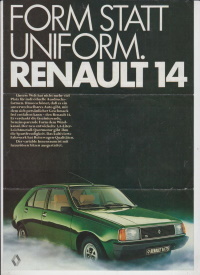 Renault 14 - R 14 Autoprospekt