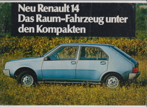 Renault 14 - R 14 alter Autoprospekt