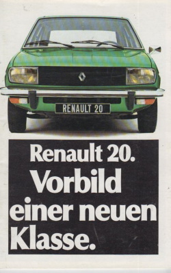 Renault 20 - R20 alter Autoprospekt