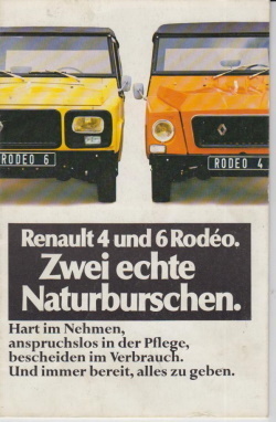 Renault 4 -  6  Rodeo Autoprospekt